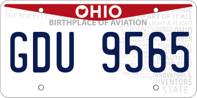 OH license plate GDU9565
