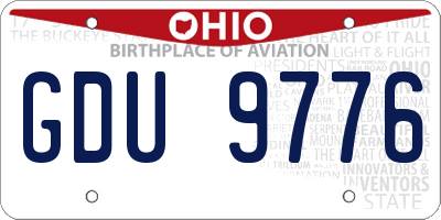 OH license plate GDU9776