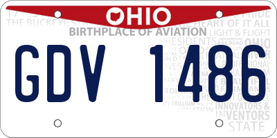OH license plate GDV1486