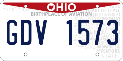 OH license plate GDV1573
