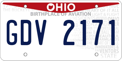 OH license plate GDV2171