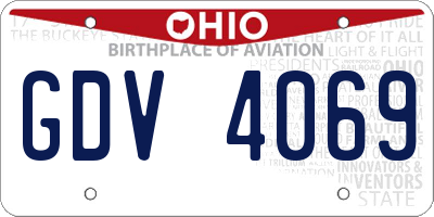 OH license plate GDV4069