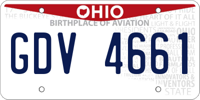 OH license plate GDV4661
