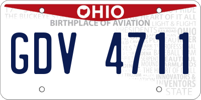 OH license plate GDV4711