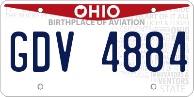 OH license plate GDV4884