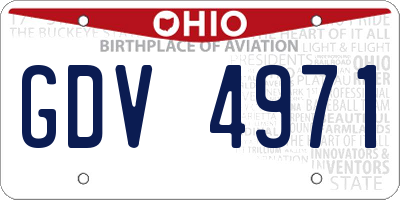 OH license plate GDV4971