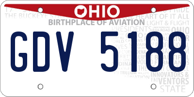 OH license plate GDV5188