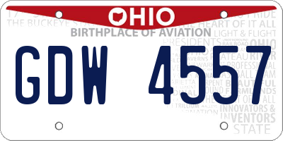 OH license plate GDW4557
