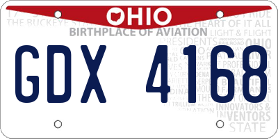 OH license plate GDX4168