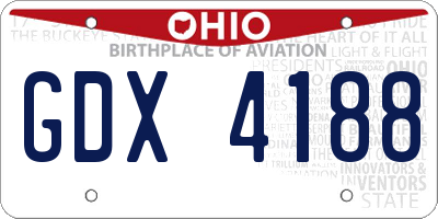 OH license plate GDX4188