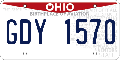 OH license plate GDY1570