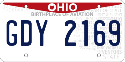 OH license plate GDY2169
