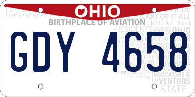 OH license plate GDY4658