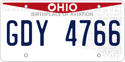 OH license plate GDY4766