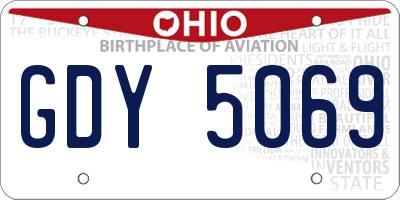 OH license plate GDY5069