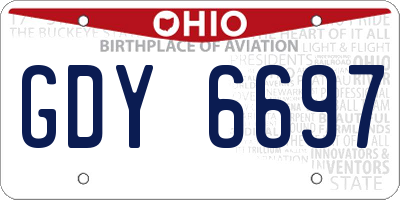 OH license plate GDY6697