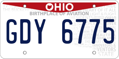 OH license plate GDY6775