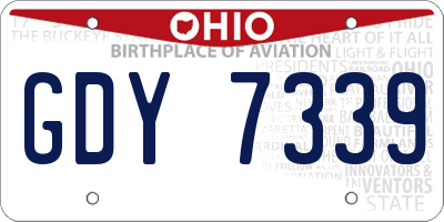OH license plate GDY7339