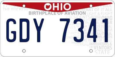 OH license plate GDY7341