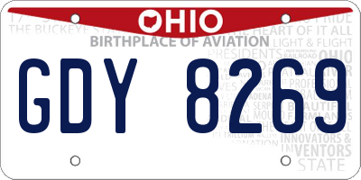 OH license plate GDY8269