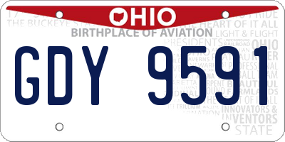 OH license plate GDY9591
