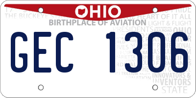 OH license plate GEC1306