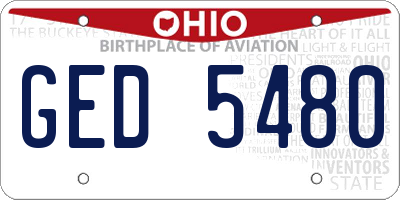 OH license plate GED5480