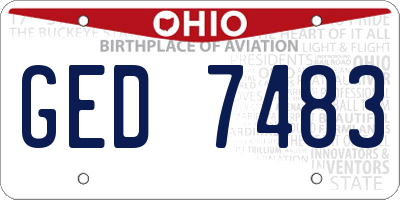 OH license plate GED7483