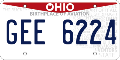 OH license plate GEE6224