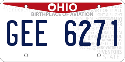 OH license plate GEE6271