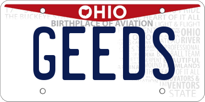 OH license plate GEEDS