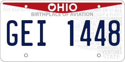 OH license plate GEI1448