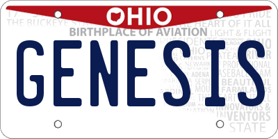 OH license plate GENESIS