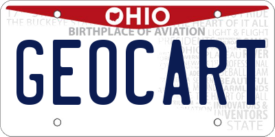 OH license plate GEOCART