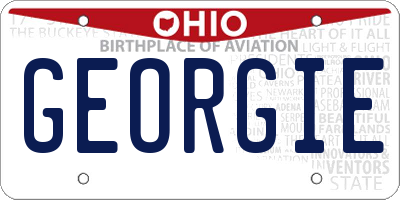 OH license plate GEORGIE