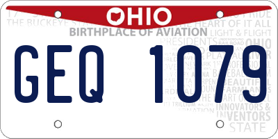 OH license plate GEQ1079