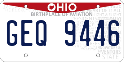 OH license plate GEQ9446