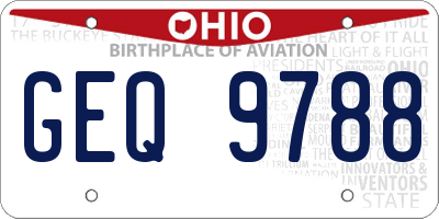 OH license plate GEQ9788