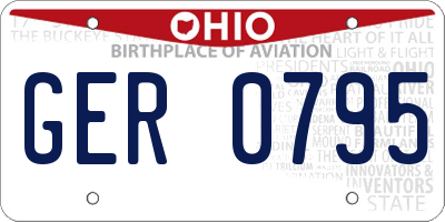 OH license plate GER0795