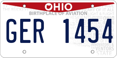 OH license plate GER1454