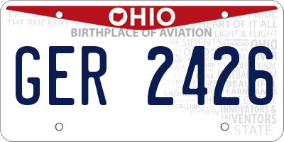 OH license plate GER2426