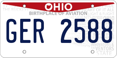 OH license plate GER2588