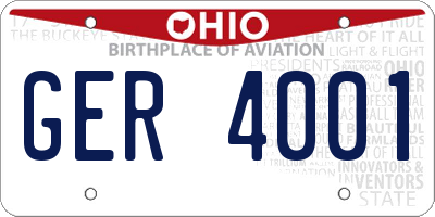 OH license plate GER4001