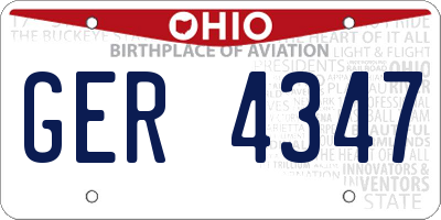 OH license plate GER4347