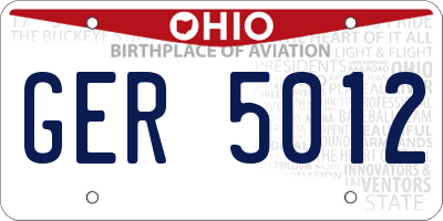 OH license plate GER5012