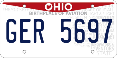 OH license plate GER5697