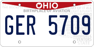 OH license plate GER5709