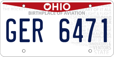 OH license plate GER6471