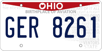 OH license plate GER8261