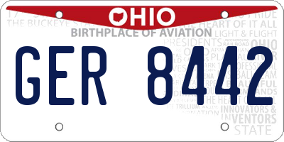 OH license plate GER8442